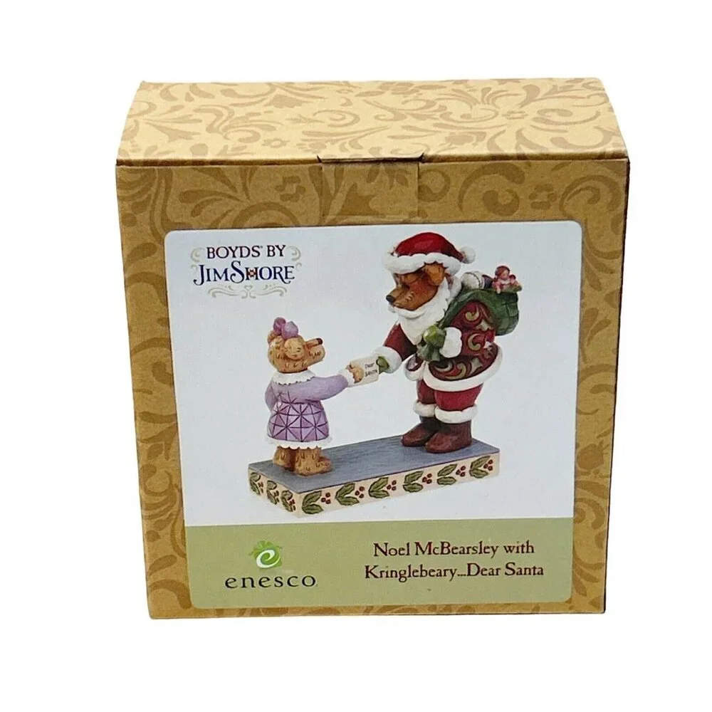 Jim Shore Boyds Bears Noel Kringlebeary Dear Santa 4022306 Christmas Figurine